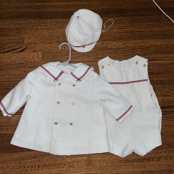 vintage tiny tots original 3 piece sailor set